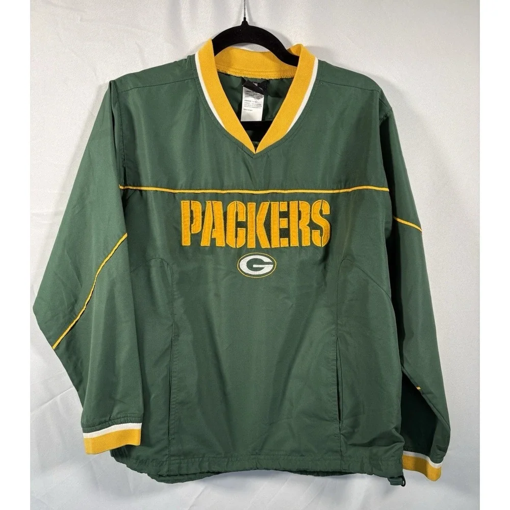 Reebok NFL Team Apparel windbreaker size youth L 14-16‎ greenbay packers